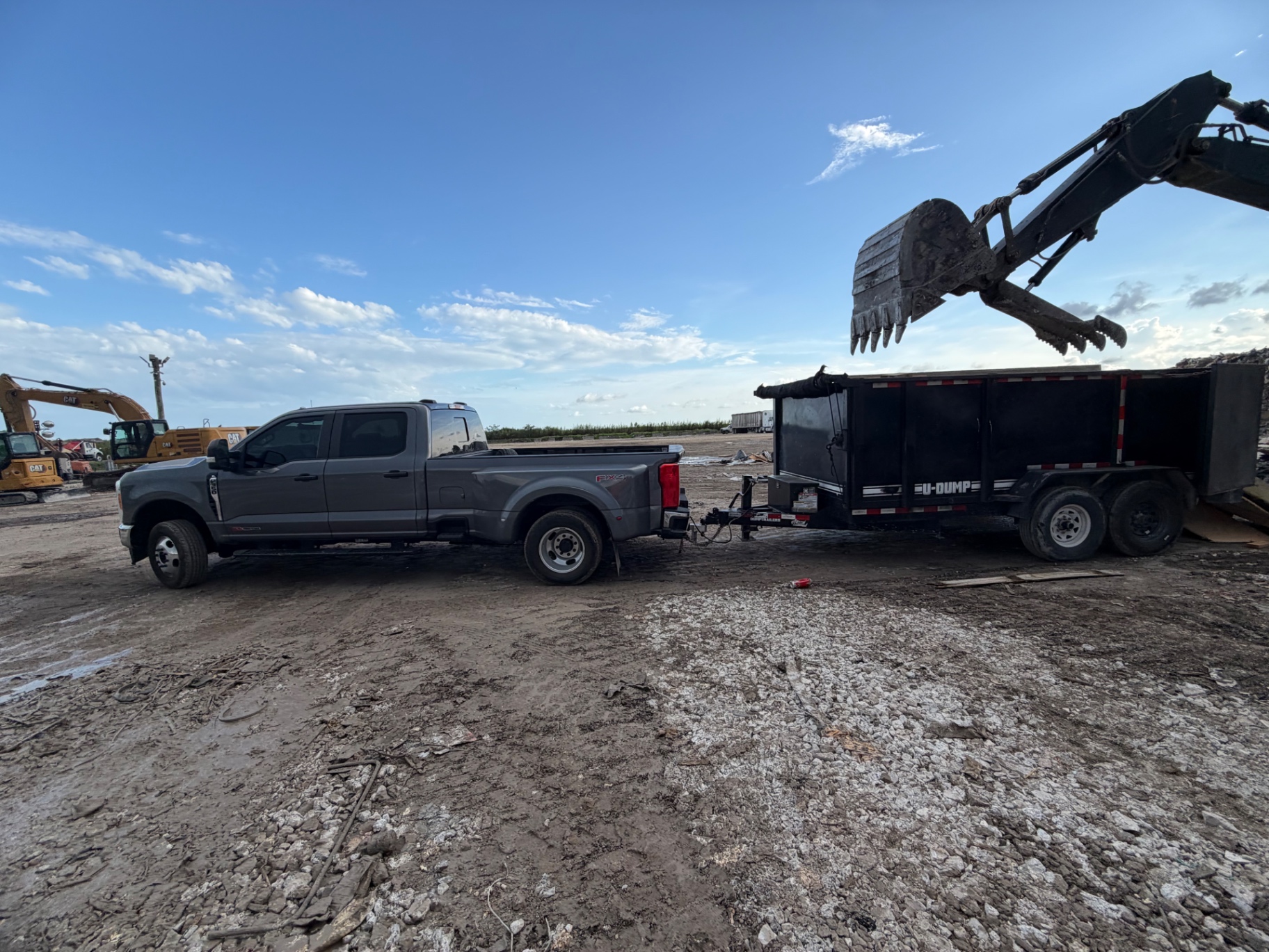 Dumping construction debris at the transfer station